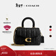 蔻馳（COACH）【禮物】新款女士絎縫裝飾TABBY頂部手柄手袋斜挎單肩大容量女包 B4/黑色
