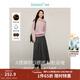 茵曼（INMAN）2025秋冬女裝新款簡(jiǎn)約通勤百褶半身裙A字大擺顯瘦中長(cháng)款裙子 貴族灰-秋冬款 順滑毛感 S