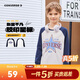 匡威Converse兒童復古字母印花長(cháng)T25年秋季男女童細膩柔軟上衣