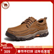 駱駝牌 休閑運動(dòng)男鞋復古牛皮工裝鞋厚底時(shí)尚百搭 P14A307615 駝色 43