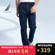 諾帝卡（NAUTICA）【商場(chǎng)同款】男裝秋冬款搖粒絨柔軟保暖休閑牛仔長(cháng)褲男PM3400 牛仔藍4CZ L