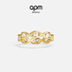APM Monaco 金黃色密鑲鏈環(huán)戒指精致對戒浪漫時(shí)尚情侶 金黃色 058（建議買(mǎi)小一碼）