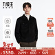 九牧王（JOEONE）【含羊毛羊絨】休閑毛呢夾克外套男士秋冬休閑通勤上衣 標準版+黑色+TK1DX50310 XL 180/100A52