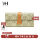 VANESSA HOGAN【新年禮物】VH女包個(gè)性錢(qián)包老花卡包長(cháng)款皮夾日常多功能實(shí)用包 綠色-禮盒裝