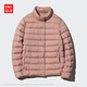 優(yōu)衣庫女裝高級輕型羽絨茄克/輕暖便攜排骨羽絨478572 469869 478572/12桃紅色 L