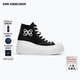 ANN ANDELMAN【明星同款】Mega Plimsolls25新款高幫帆布鞋女厚底 黑色 （建議拍大一碼） 37 (235mm)