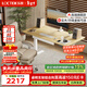 樂(lè )歌電動(dòng)升降桌電腦桌雙電機站立辦公學(xué)習寫(xiě)字書(shū)桌E5-N/1.4m原木色
