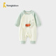 童泰（TONGTAI）嬰兒連體衣春秋季純棉寶寶衣服兒童休閑外出哈衣無(wú)骨爬服綠色80cm