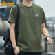 吉普（JEEP）T恤男士短袖夏季涼感寬松潮流百搭休閑運動衣服男裝 軍綠 XL