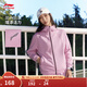 李寧拉鏈衛衣女子春夏季寬松有型柔彈溫暖簡(jiǎn)約休閑連帽運動(dòng)外套 胡姬紫C32-6 L