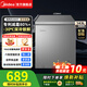 美的（Midea）100/143/200/300升臥式冰柜冷柜家用商用無(wú)風(fēng)低霜冷藏冷凍兩用一級能效大容量小型節能冰柜 【熱銷(xiāo)爆款】減霜80%-- 143L 鈦鋼灰