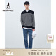 beanpole【新年禮物】  男士韓系穿搭時(shí)尚簡(jiǎn)約風(fēng)航海藏青色條紋敞開(kāi)領(lǐng)T恤 藏青 M 175/92A