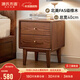 源氏木語(yǔ)實(shí)木床頭柜現代簡(jiǎn)約橡木多功能小柜子北歐臥室床邊儲物柜 (橡木)0.4米床頭柜400*350*500mm 組裝