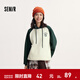 森馬（Semir）[商場(chǎng)同款]中國國家地理系列衛衣女圖案2024新款加絨寬松冬裝 白綠色調00314 M