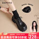 達芙妮厚底樂(lè )福鞋女2025新款復古系帶單鞋百搭黑色英倫風(fēng)小皮鞋通勤女鞋 黑色【柔軟經(jīng)典款】 5.5cm跟高 36 (230mm)