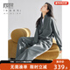 對白（DUIBAI）時(shí)尚通勤運動(dòng)衛衣兩件套女2026春裝新款外套直筒長(cháng)褲休閑套裝 深灰色 XL
