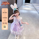 久品鹿洛麗塔女童公主裙夏季蓬蓬裙連衣裙玲娜貝爾衣服六一兒童表演裙子 紫色星黛露裙子（包包+發(fā)箍） 100 CM