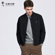 與狼共舞男裝棒球領(lǐng)休閑夾克男2026春季新款純色精致內里男士防風(fēng)外套1003 黑色001 L (175)
