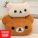 輕松熊抱枕房間床頭沙發(fā)靠墊臥室靠枕毛絨玩偶公仔靠背女生日禮物 輕松熊抱枕-棕色+白色【無(wú)玩偶】 60cm【送禮推薦】禮袋款