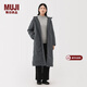MUJI 女式不易沾水羽絨長(cháng)大衣長(cháng)款羽絨服女款女裝外套冬季 BD10VA5A 中灰色 L （165/88A）