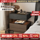 屋術(shù)意式極簡(jiǎn)床頭柜帶燈一體懸浮式床邊柜輕奢高級感臥室2026新款整裝 黑橡木紋+胡桃木紋（贈燈帶/ENF環(huán)保板材） 整裝（50X40X50CM）