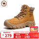 駱駝牌 女士馬丁靴戶(hù)外厚底工裝大黃靴情侶鞋 P25W307011 沙漠黃 39