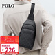 POLO胸包男士休閑耐磨單肩包男運動(dòng)挎包通勤手機包輕便iPad包男斜挎包