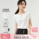 尚都比拉拼接短袖雪紡衫女顯瘦遮肚子上衣夏季女裝薄款休閑T恤 白色 S