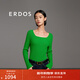 ERDOS 春夏抽條時(shí)髦復古修身顯瘦優(yōu)雅女套衫針織衫 翠綠 S 155/80A