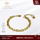 MONOLOGUE獨白鏈金主義足金復古黃金手鏈環(huán)環(huán)相扣MR24生日禮物經(jīng)典新年禮物 16.25cm