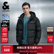 杰克·瓊斯（JACK&JONES）男裝羽絨服時(shí)尚衣身滿(mǎn)印字母刺繡抽繩連帽廓形保暖外套225312004 E44黑砂色 M （175）