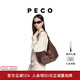 PECO【孫千同款】豌豆Hobo包單肩半月斜挎大容量托特包新年情人節禮物 大號布朗尼色頭層半樹(shù)膏小牛