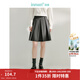 茵曼（INMAN）半身裙女士學(xué)院風(fēng)格雷系百褶短裙女高腰顯瘦灰色 雅典灰薄款-18528077 M
