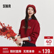 森馬（Semir）騏驥紅色衛衣女26新短款圓領(lǐng)內搭靈動(dòng)蝴蝶結金色刺繡109126116001