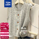 唐獅2025秋冬繡花設計套頭女馬甲針織外穿高級感氣質(zhì)小個(gè)子上衣女