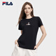 FILA 斐樂(lè )官方女子短袖T恤夏季時(shí)尚運動(dòng)兔子刺繡圓領(lǐng)絲柔棉套頭衫