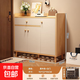 鞋柜家用門(mén)口新款2026爆款室內入戶(hù)收納儲物柜玄關(guān)柜一體鞋架家具 品質(zhì)實(shí)木板芯【深32CM】原木色90CM