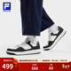 斐樂(lè )（FILA）官方易烊千璽同款男鞋TARGA 1+網(wǎng)球生活鞋圓盾鞋1+板鞋 雪白/駿馬黑-SB 42
