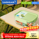 樂(lè )扣樂(lè )扣（LOCK&LOCK）耐熱玻璃飯盒微波爐保鮮盒便當盒2分隔L【新年禮物】NG525G_630ml