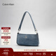 Calvin Klein女包【新年禮物】小眾休閑優(yōu)雅通勤ck金屬字母牛仔單肩包腋下包 VGO-牛仔淺藍 OS