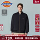 Dickies休閑羽絨服男秋冬飛行夾克加厚棒球服夾克外套男女同款DK0A88FK 黑色 L