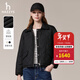哈吉斯（HAZZYS）女裝 秋季款女士【PHIZ系列】純色寬松兩面穿棉服女 黑色BK M (160/84A 38)