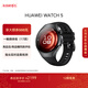 HUAWEI WATCH 5 42mm基礎款深錆色不銹鋼表殼幻月黑氟橡膠表帶首創(chuàng  )X-TAP智感窗eSIM通信手表華為智能手表