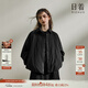 日著(zhù)原創(chuàng  )設計新雪麗棉服2024冬季新款時(shí)尚菱格襯衫式拼接短外套女 靜影黑 L