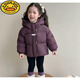G.duck兒童羽絨服女童羽絨服2022女童冬裝新款2-10歲女寶寶加厚保暖連帽 紫色 110 (參考年齡4-5歲)