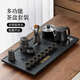 唐豐（TANGFENG）紫砂自動(dòng)茶具套裝高檔馬到成功茶臺燒水壺一體茶盤(pán)泡茶壺茶杯全套 馬到成功茶盤(pán)+紫砂如意黑舍得11頭配茶道