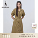 beanpole【新年禮物】 女士時(shí)尚泡泡紗襯衫型腰部修身氣質(zhì)簡(jiǎn)約戶(hù)外連衣裙 卡其色 M 165/88A