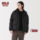 MUJI男式輕量羽絨便攜式夾克男士羽絨服25年冬季男款男裝外套AD0XMA5A 黑色 M （170/92A）