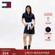 TOMMY JEANS【微彈顯瘦】25新款夏季女珠地棉運動(dòng)網(wǎng)球裙POLO連衣裙