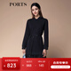 PORTS寶姿秋冬新品女裝縫制針織長(cháng)袖連衣裙SM9N014NCC148 黑色 M (6)